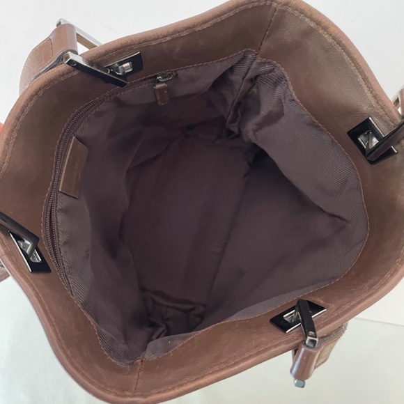 Gucci GG Monogram Brown Canvas Small Tote Shoulder Bag - Picture 10 of 14